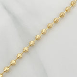 Cadena Militar Media Luna 13.25gr / 56cm / 4mm Oro Amarillo Nac.Esp. 18K $