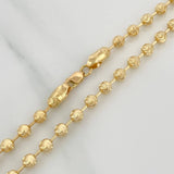 Cadena Militar Media Luna 15gr / 61cm / 4mm Oro Amarillo Nac.Esp. 18K $