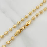 Cadena Militar Media Luna 13.25gr / 56cm / 4mm Oro Amarillo Nac.Esp. 18K $