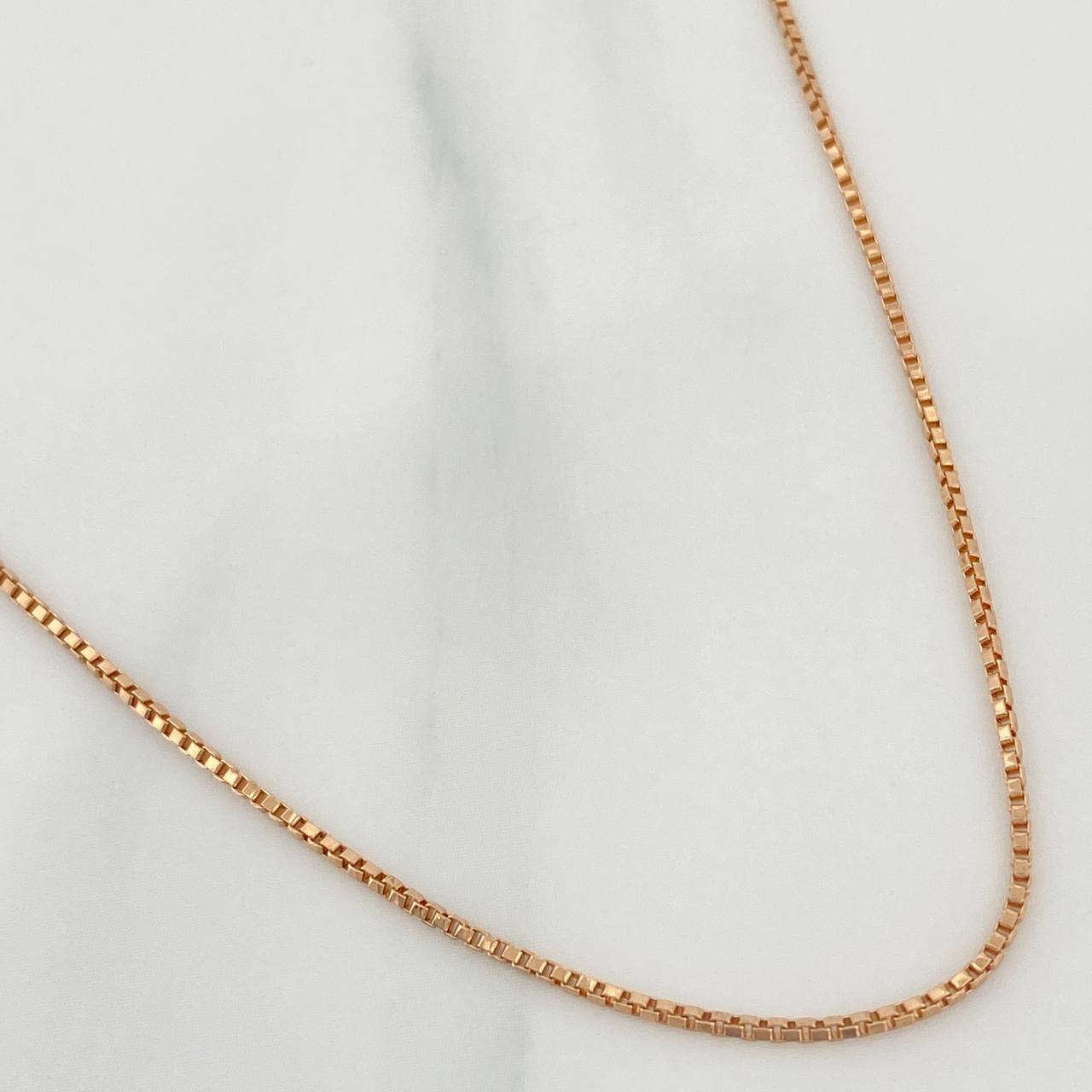Cadena Veneciana 4.2gr / 47cm-52.5cm / 1.15mm Oro Rosa +3 18K $