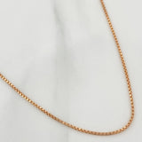 Cadena Veneciana 4.2gr / 47cm-52.5cm / 1.15mm Oro Rosa +3 18K $