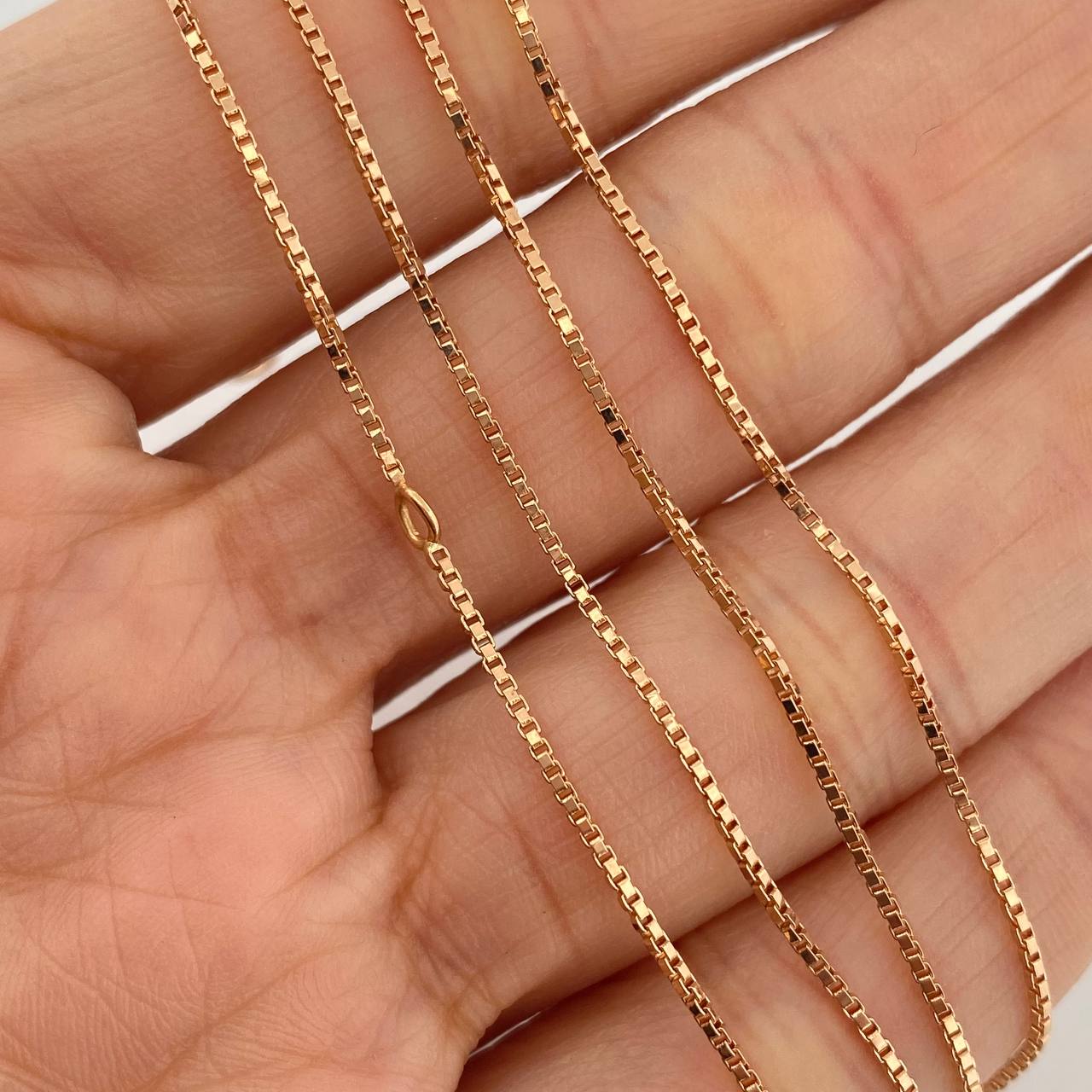 Cadena Veneciana 4.2gr / 47cm-52.5cm / 1.15mm Oro Rosa +3 18K $
