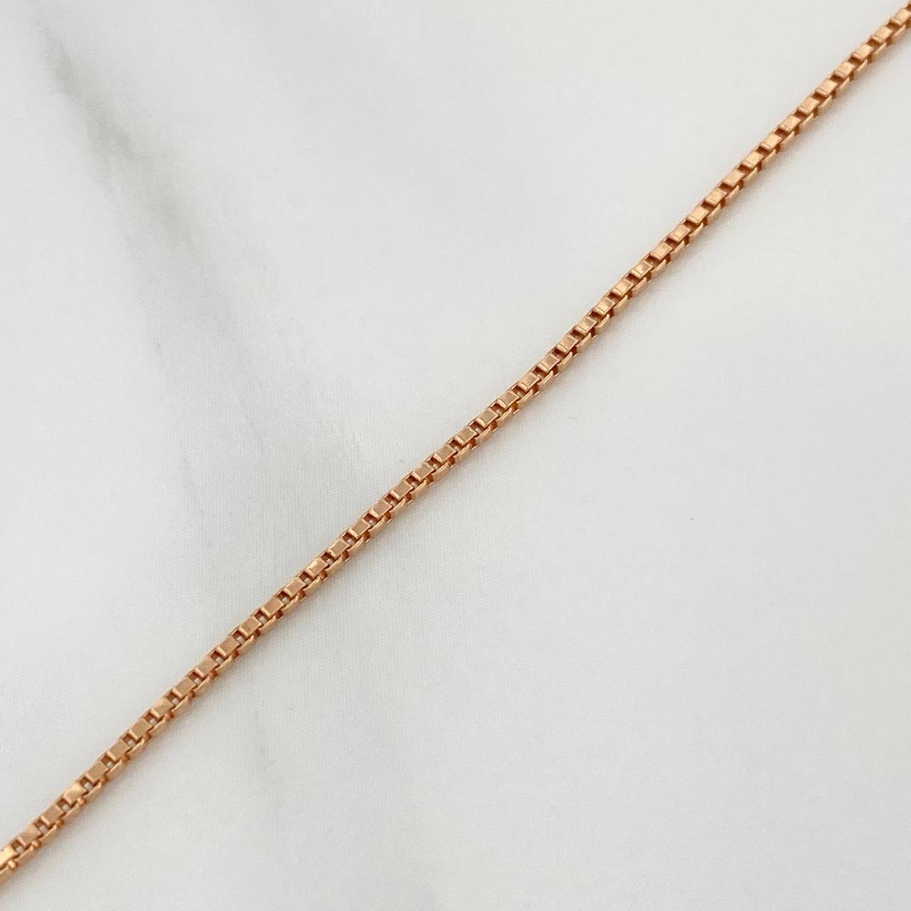 Cadena Veneciana 4.2gr / 47cm-52.5cm / 1.15mm Oro Rosa +3 18K $