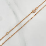 Cadena Veneciana 4.2gr / 47cm-52.5cm / 1.15mm Oro Rosa +3 18K $