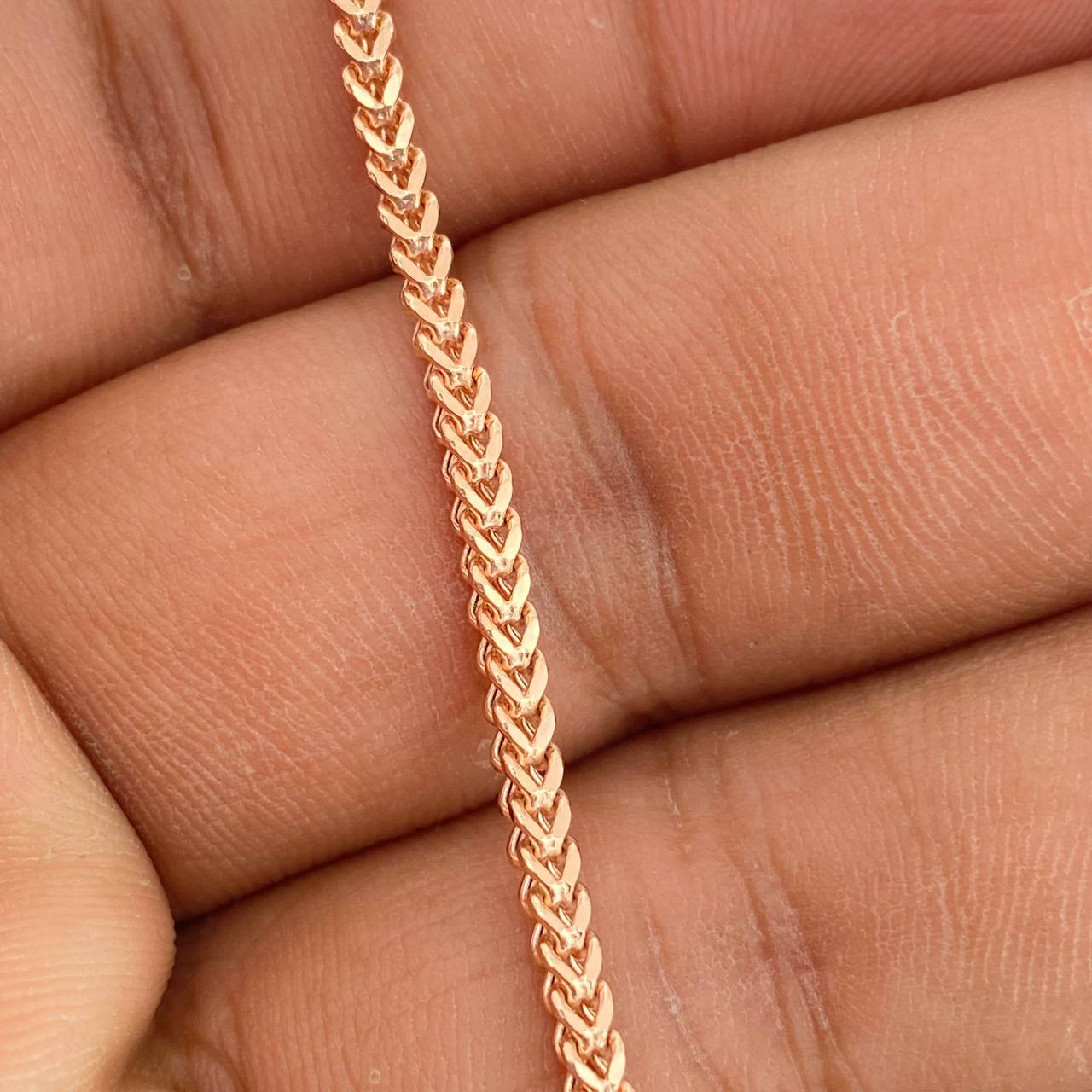 Pulso Franco 3.05gr / 19cm / 2mm Oro Rosa +3 18K &