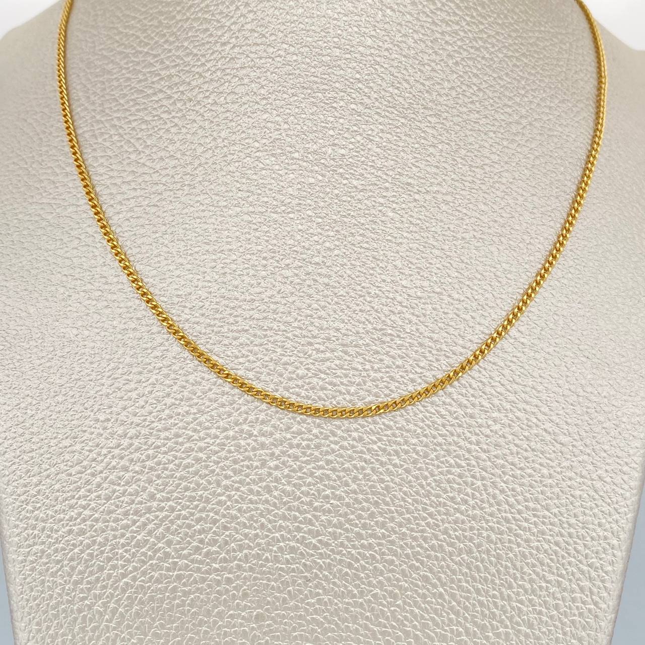 Cadena Cubana 3gr / 60.6cm / 1.5mm Oro Amarillo +1 18K &