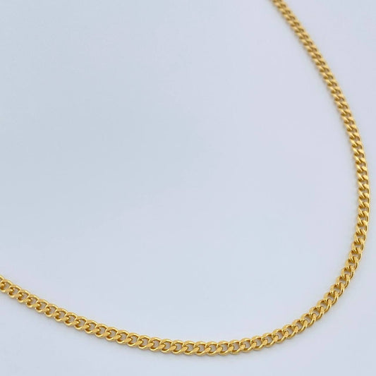 Cadena Cubana 3gr / 60.6cm / 1.5mm Oro Amarillo +1 18K &
