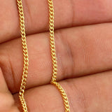 Cadena Cubana 3gr / 60.6cm / 1.5mm Oro Amarillo +1 18K &