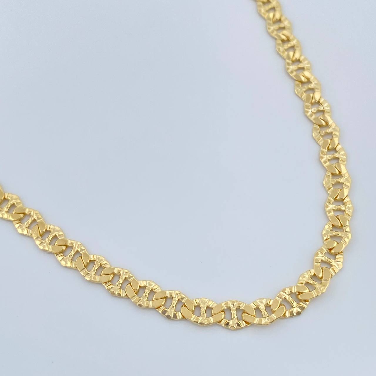 Cadena Escalera Plana 7.35gr / 65.3cm / 3.55mm Oro Amarillo +3 18K &