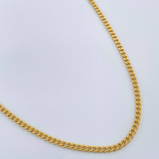 Cadena Cubana 2.95gr / 59.6cm / 1.5mm Oro Amarillo +1 18K &