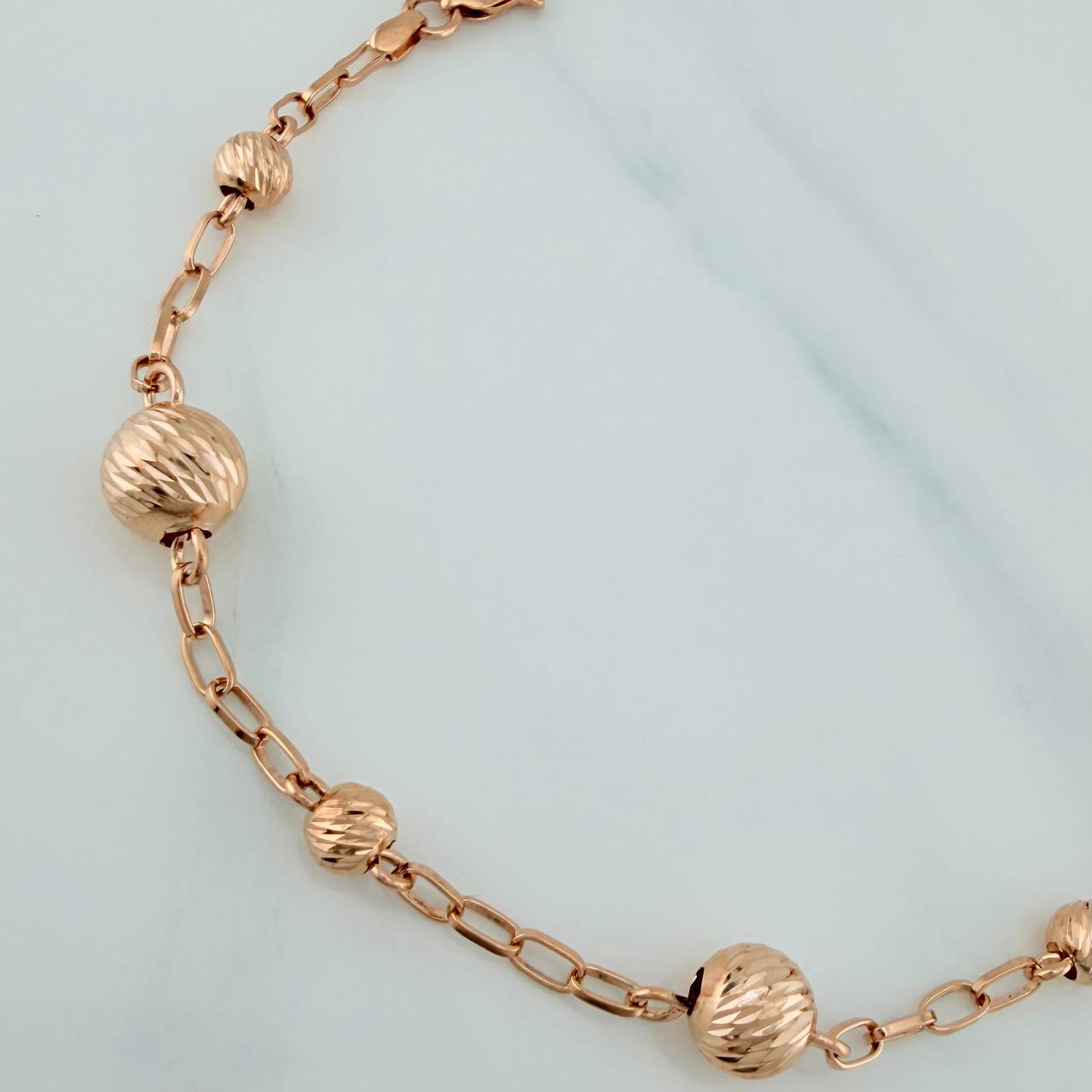 Pulso Tipo Militar 3.8gr / 19.8cm / 5mm - 8mm Oro Rosa 18K $