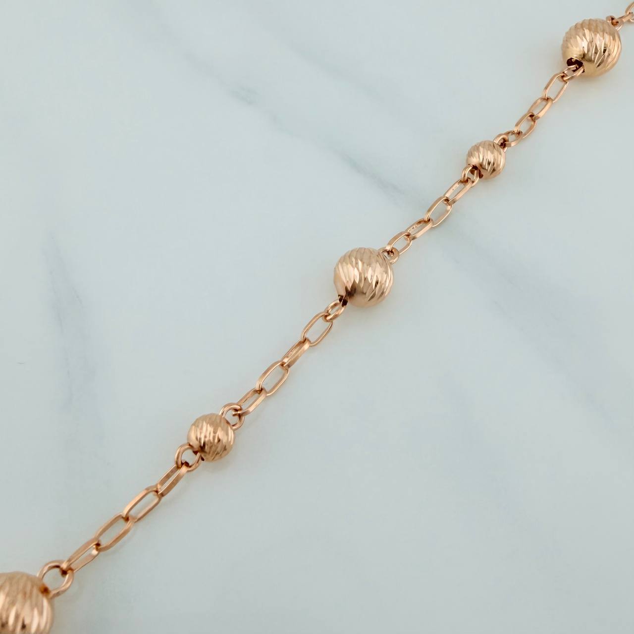 Pulso Tipo Militar 3.8gr / 19.8cm / 5mm - 8mm Oro Rosa 18K $