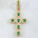 Dije Cruz Ovalo Tupido 5.4gr / 4.3cm / Oro Amarillo 18K