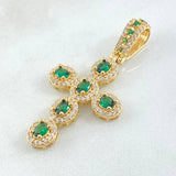 Dije Cruz Ovalo Tupido 5.4gr / 4.3cm / Oro Amarillo 18K