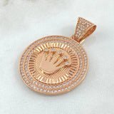 Dije Medalla Corona 10gr / 4cm / Oro 18K