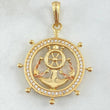 Dije Circulo Ancla Timon 6.35gr / 4cm / Oro 18K