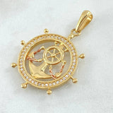 Dije Circulo Ancla Timon 6.35gr / 4cm / Oro 18K