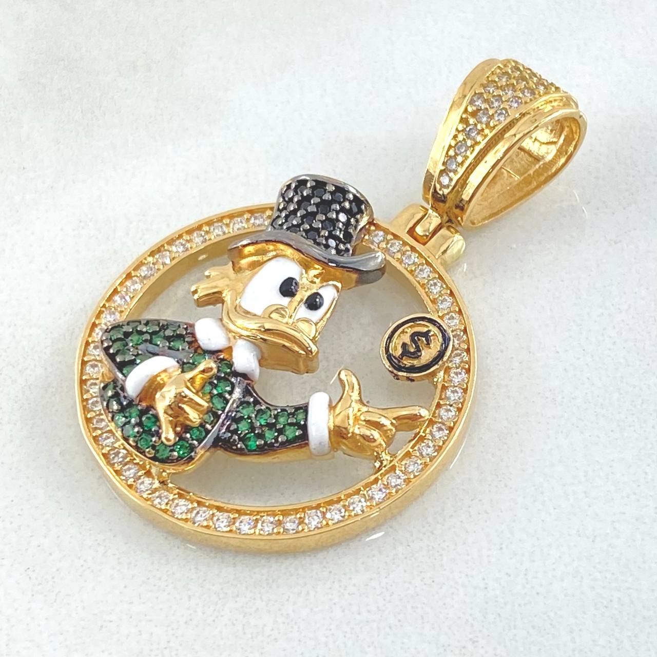 Dije Circulo Pato Inspirado 8.85gr / 4cm / Oro 18K