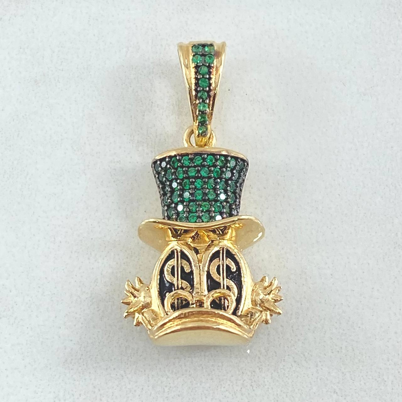 Dije Cara Pato Dinero 6.5gr / 3cm / Oro 18K *