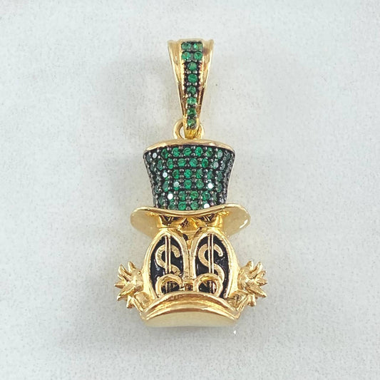 Dije Cara Pato Dinero 6.5gr / 3cm / Oro 18K *