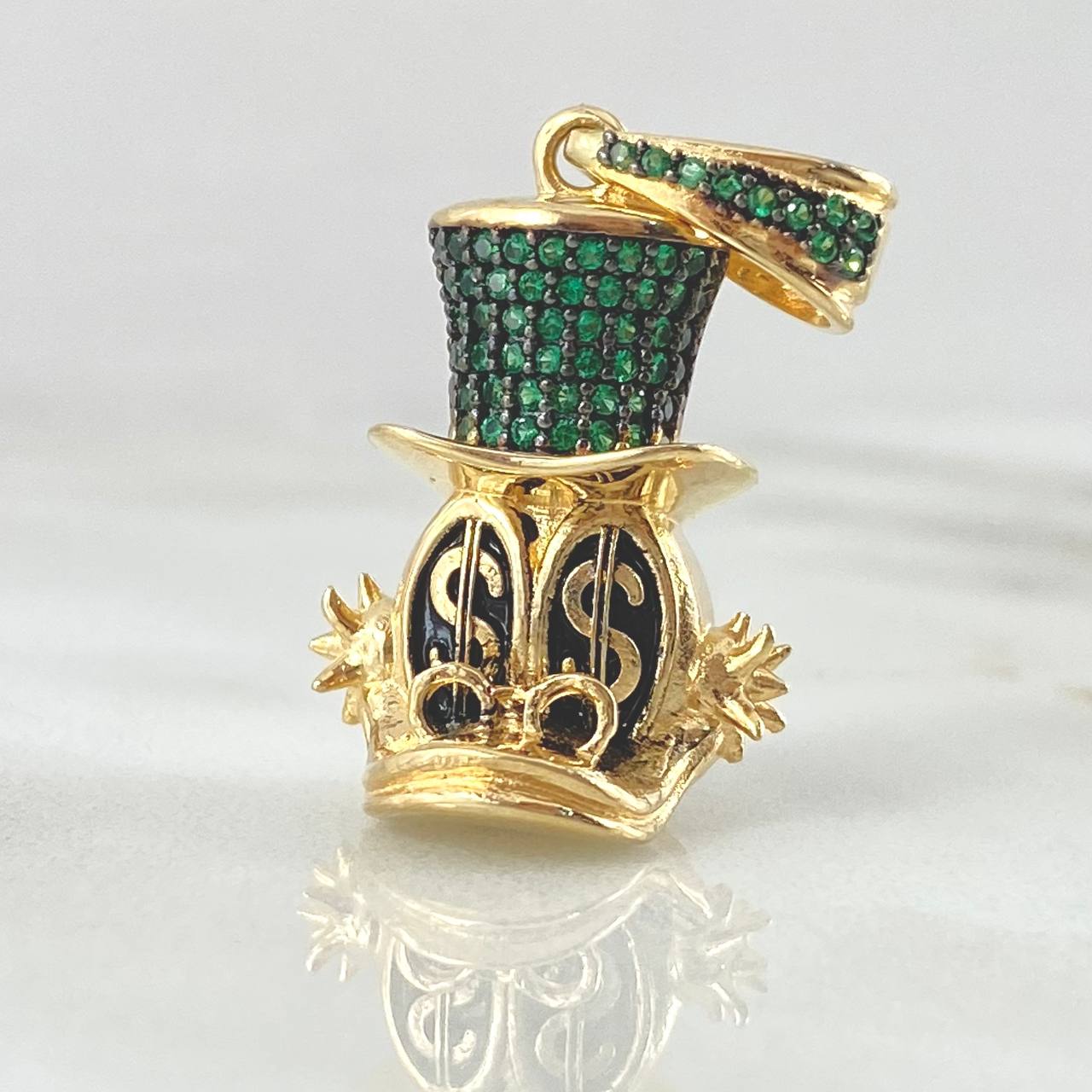 Dije Cara Pato Dinero 6.5gr / 3cm / Oro 18K *