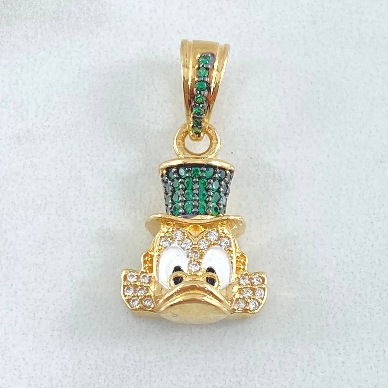 Dije Cara Pato Dinero 4.65gr / 2.5cm / Oro 18K *