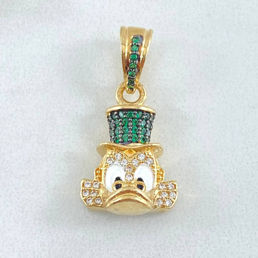Dije Cara Pato Dinero 4.65gr / 2.5cm / Oro 18K *