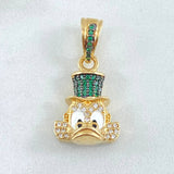 Dije Cara Pato Dinero 4.65gr / 2.5cm / Oro 18K *
