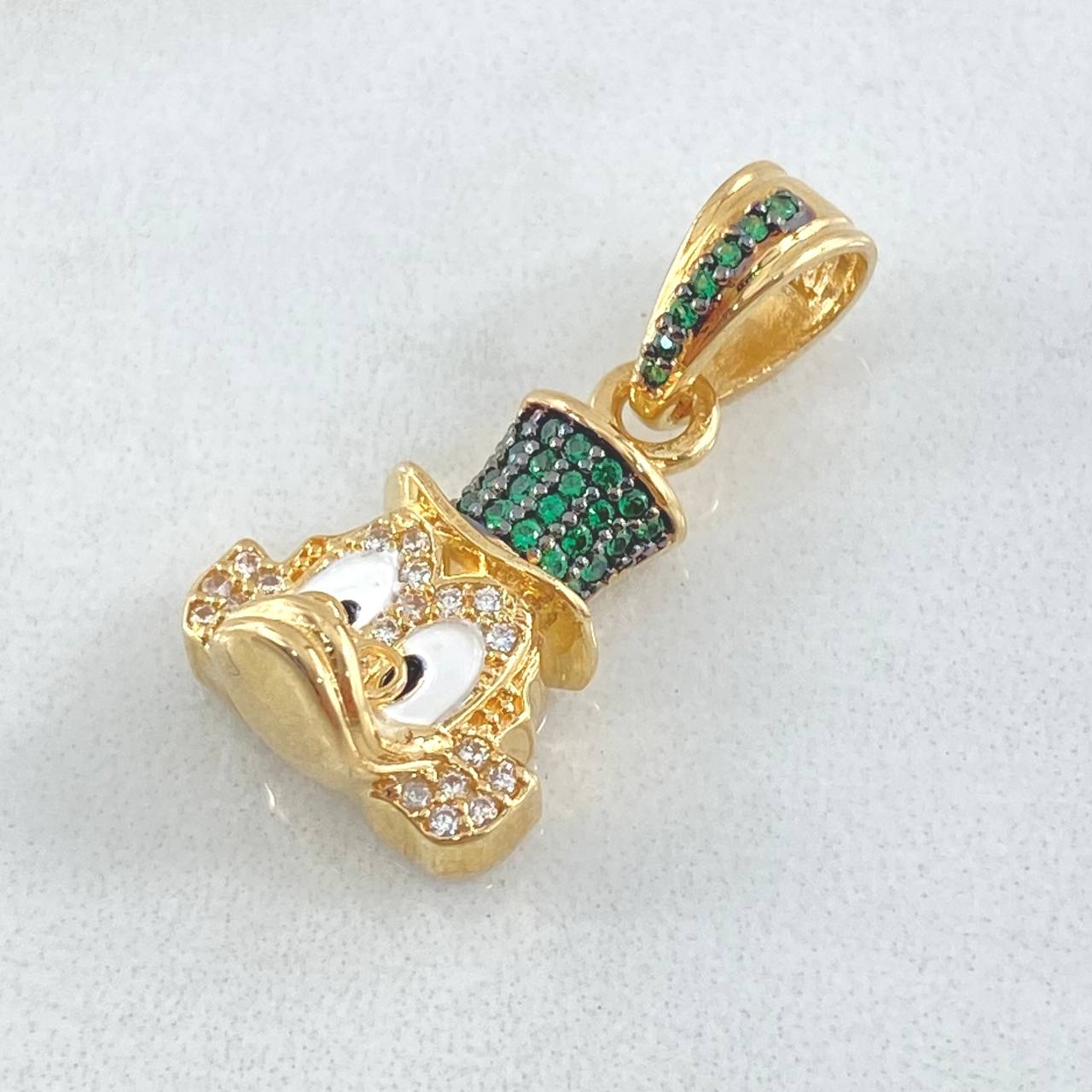 Dije Cara Pato Dinero 4.65gr / 2.5cm / Oro 18K *