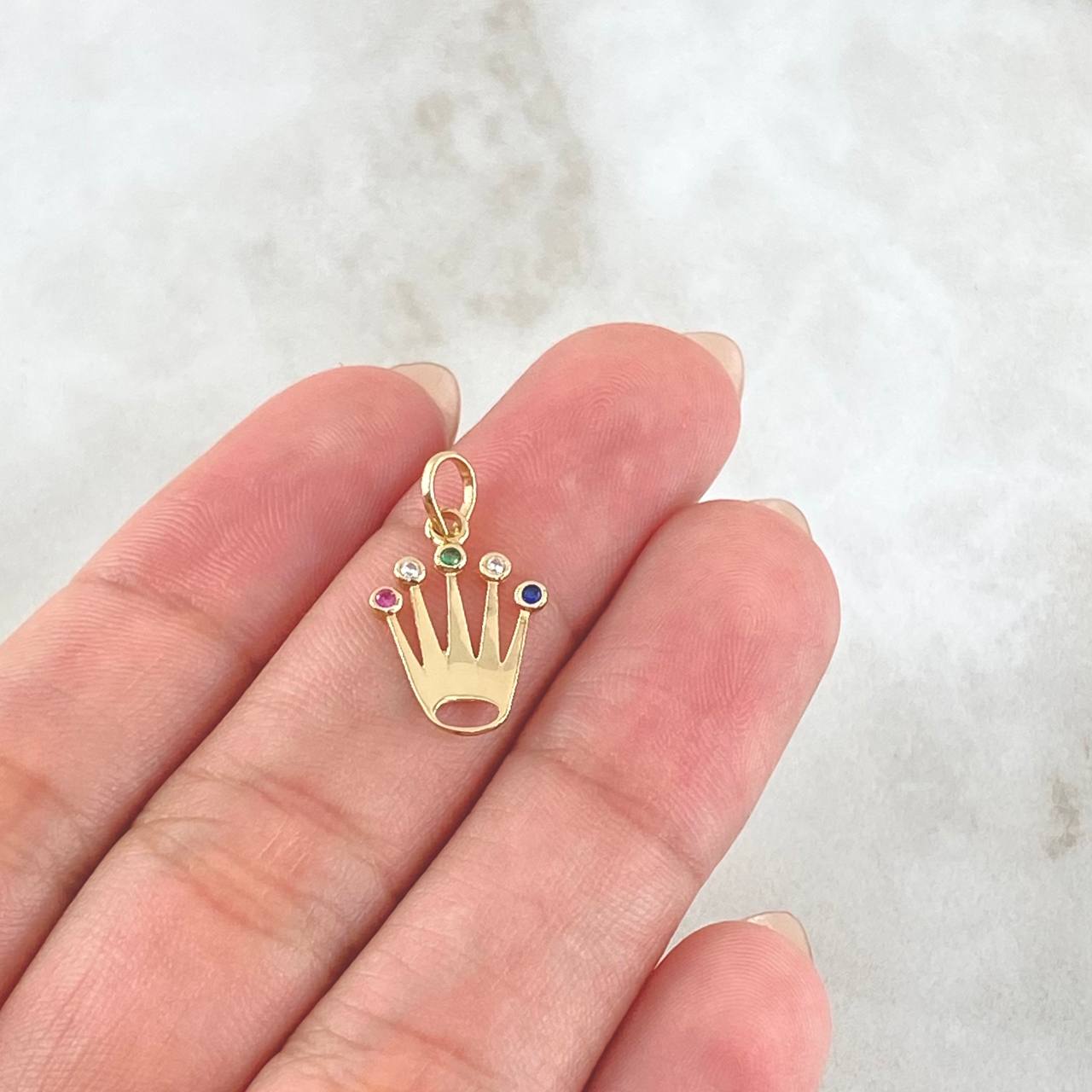Dije Corona 0.7gr / 2cm / Oro 18K
