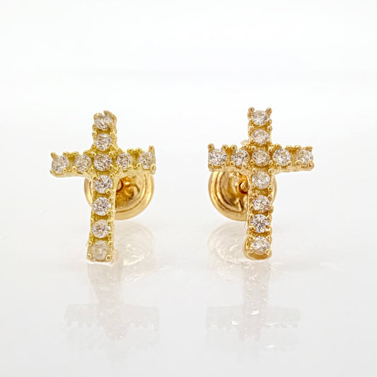 Topos Cruz Tupida 0.75gr / 7.7mm Oro Amarillo 18K