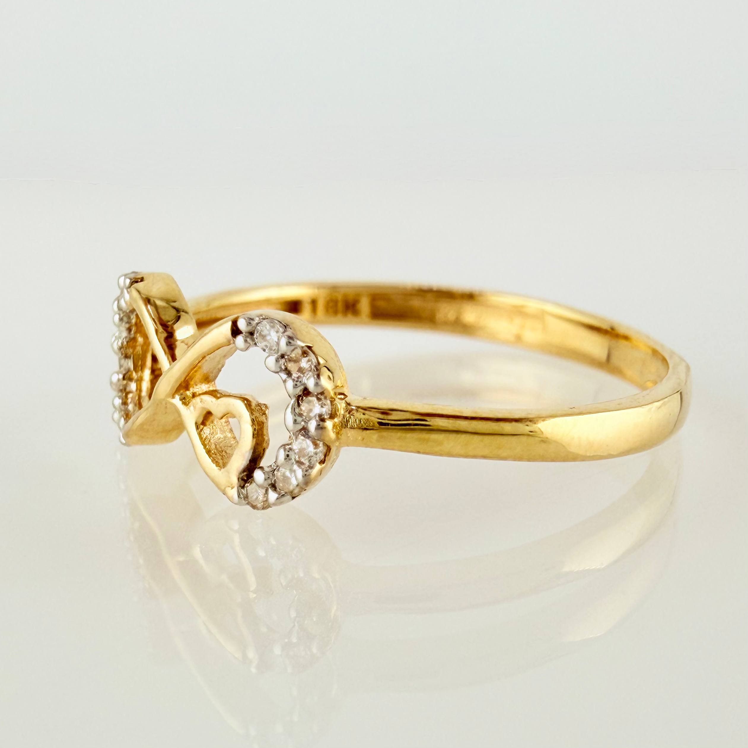 Anillo Infinito Corazon 1.5gr / T6 / Oro Amarillo 18K *