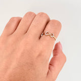 Anillo Infinito Corazon 1.5gr / T6 / Oro Amarillo 18K *