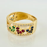 Anillo Corazones 4gr / T6 1/4 / Oro Amarillo 18K *