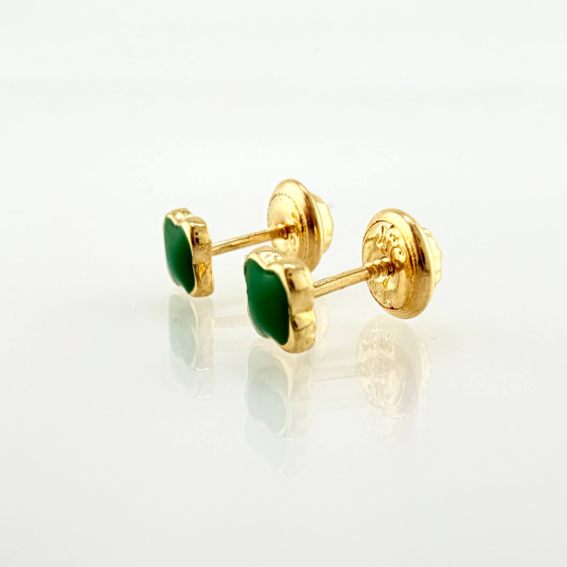 Topos Trebol 0.8gr / 5.4mm Oro Amarillo 18K *