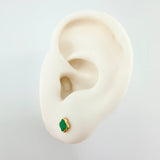 Topos Trebol Verde 0.75gr / 4.6mm Oro Amarillo 18K