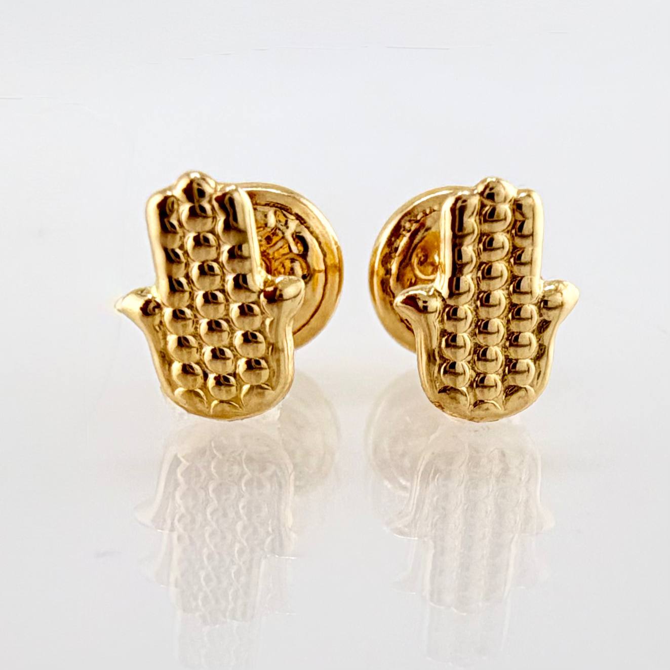 Topos Mano Hamsa 0.5gr / 6.9mm Oro Amarillo 18K ©