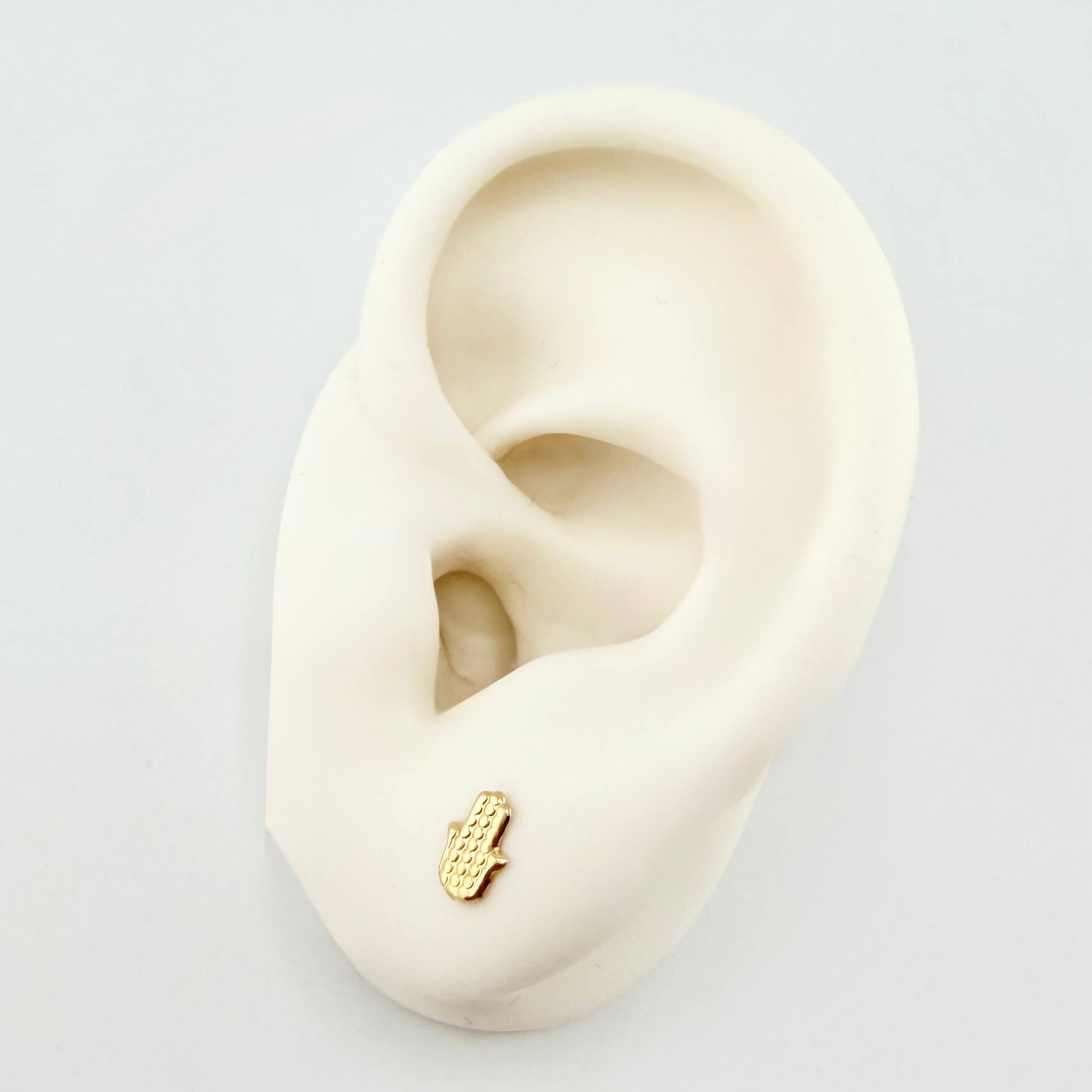Topos Mano Hamsa 0.5gr / 6.9mm Oro Amarillo 18K ©
