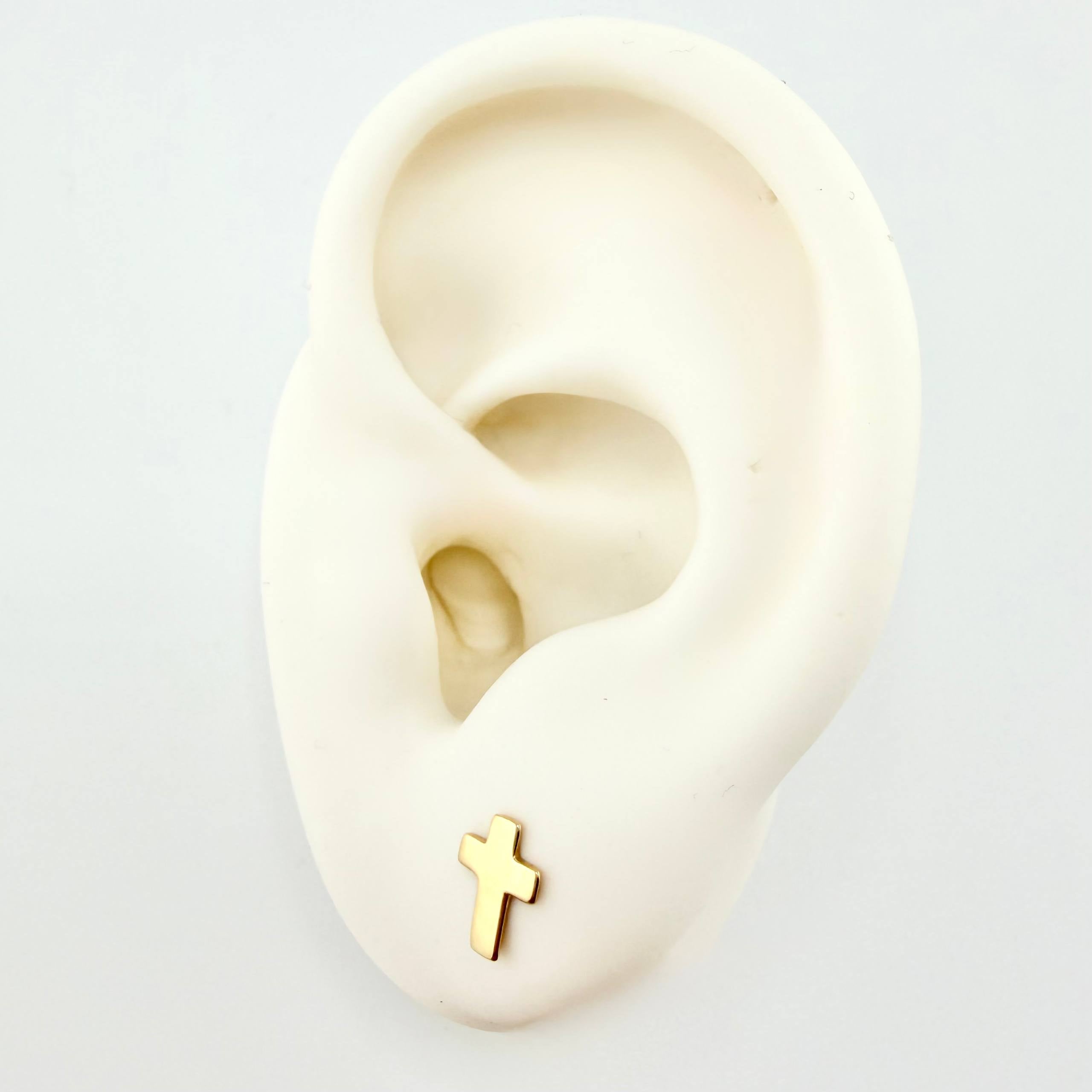 Topos Cruz 0.7gr / 7.6mm Oro Amarillo 18K
