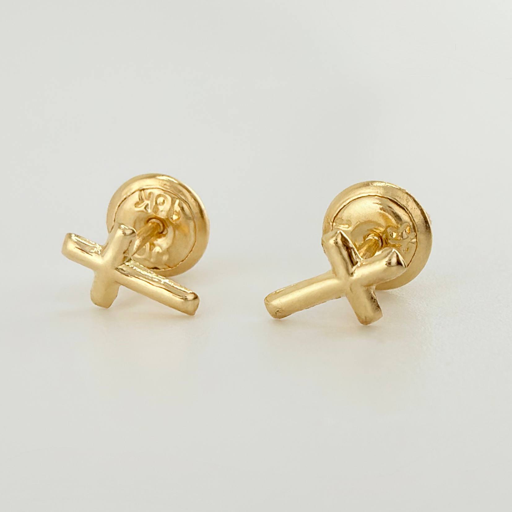 Topos Cruz 0.45gr / 6.9mm Oro Amarillo 18K