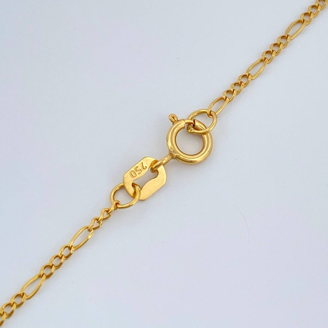 Cadena Figaro 1.1gr / 50cm / 1.25mm Oro Amarillo +1 18K %
