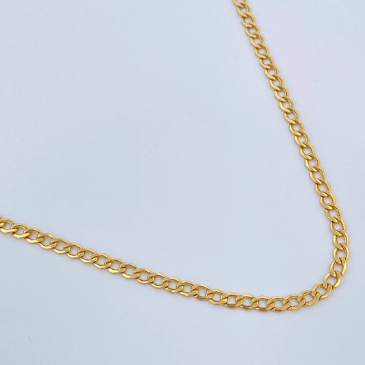 Cadena Cubana  2.85gr / 49.7cm / 2.49mm Oro Amarillo +1 18K %