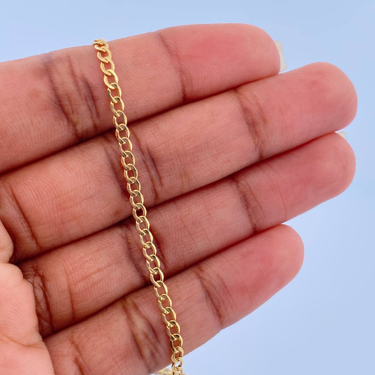 Cadena Cubana  2.85gr / 49.7cm / 2.49mm Oro Amarillo +1 18K %
