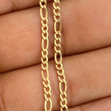 Cadena Figaro 3.9gr / 63.2cm / 2.46mm Oro Amarillo +1 18K %