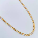 Cadena Figaro 3.9gr / 63.2cm / 2.46mm Oro Amarillo +1 18K %