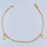 Pulso Espiga Estrellas 1.95gr / 19cm / 1.7mm Oro Amarillo +3 18K %