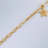 Pulso Espiga Estrellas 1.95gr / 19cm / 1.7mm Oro Amarillo +3 18K %