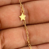 Pulso Espiga Estrellas 1.95gr / 19cm / 1.7mm Oro Amarillo +3 18K %