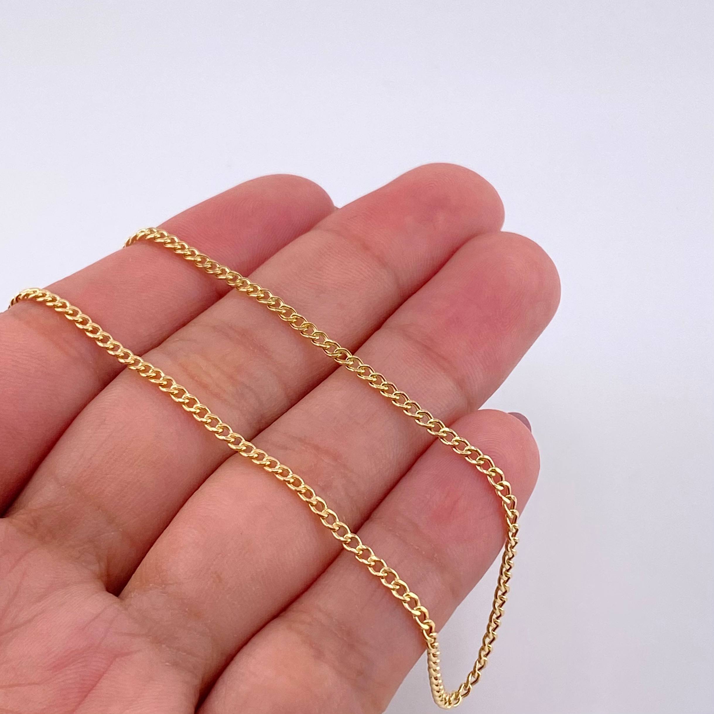 Cadena Figaro 2.35g / 45cm / 2.38mm Oro Amarillo 18K