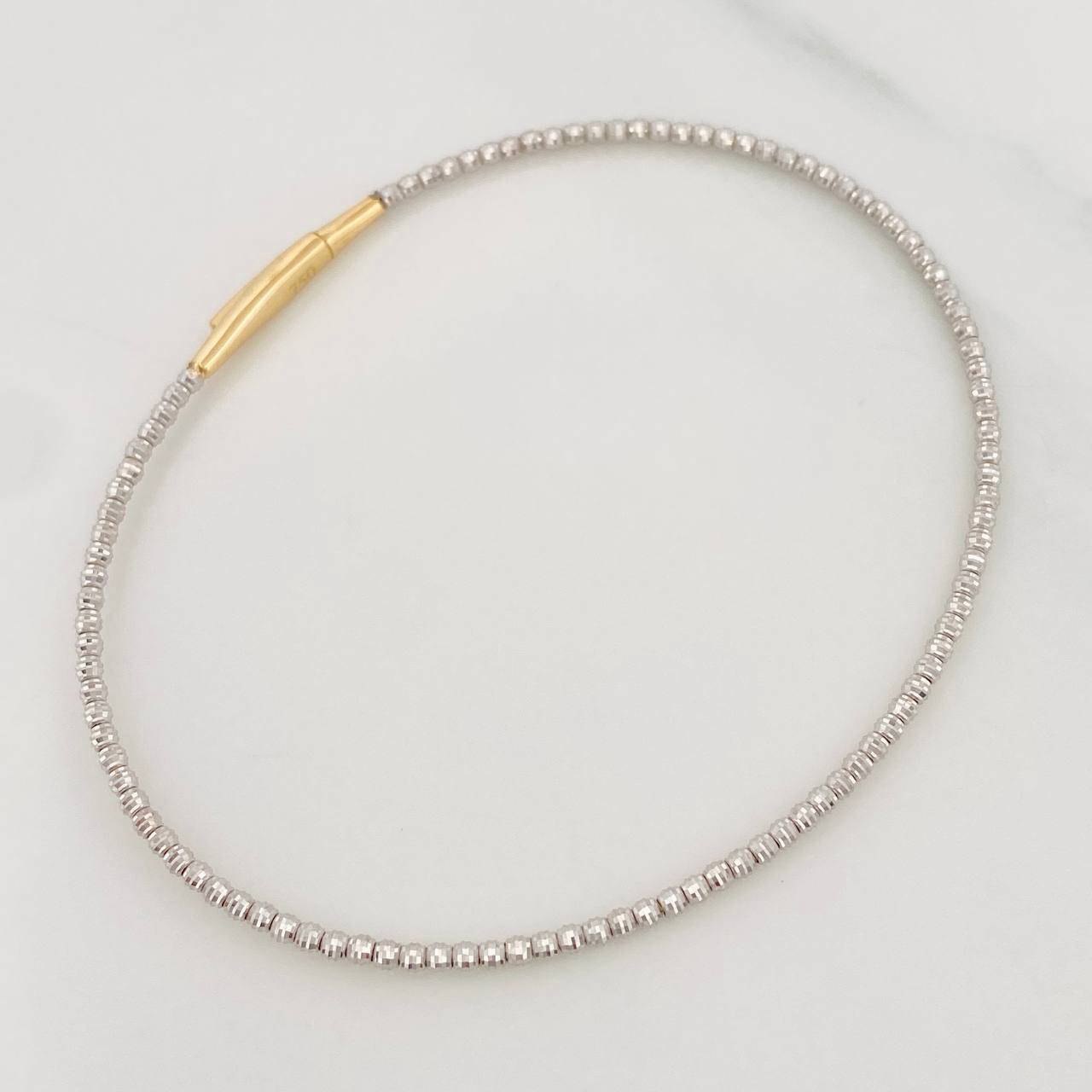 Pulso Aro Diamantado 2.55 g / 17 cm / 1.65 mm Oro Blanco 18K